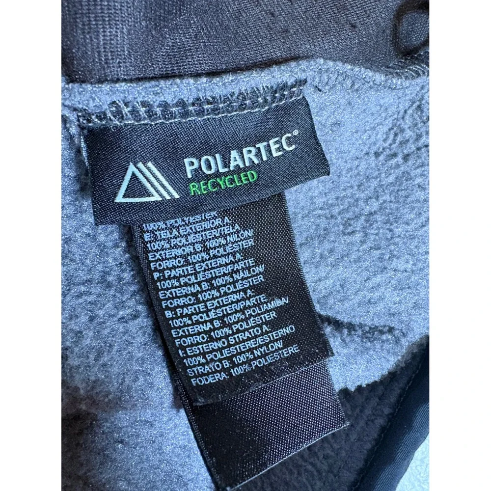 The North Face Denali Polartec Fleece Jacket Mens Large Grey Black Colorblock